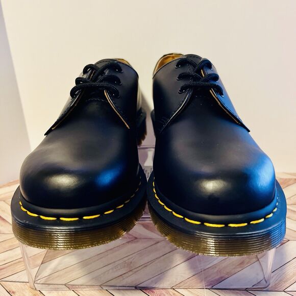 Dr Martens 1461 Smooth Leather Oxford Women 10 Shoes 3 Eye Yellow Stitch Classic - Picture 8 of 8